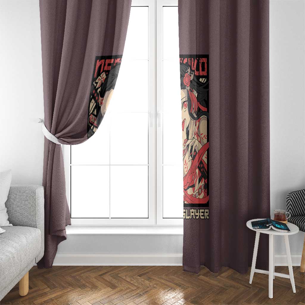 Kamado Nezuko Demon Slayer Window Curtain Anime Style