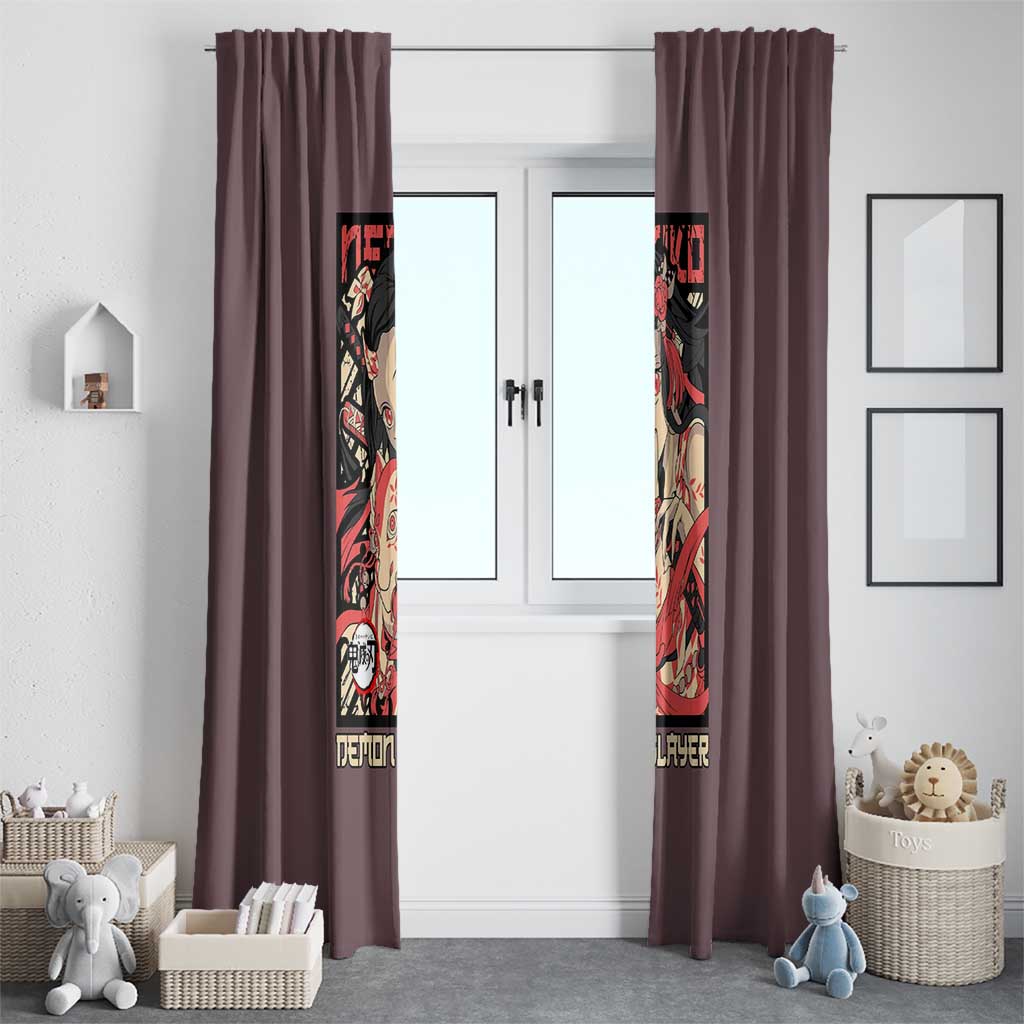 Kamado Nezuko Demon Slayer Window Curtain Anime Style