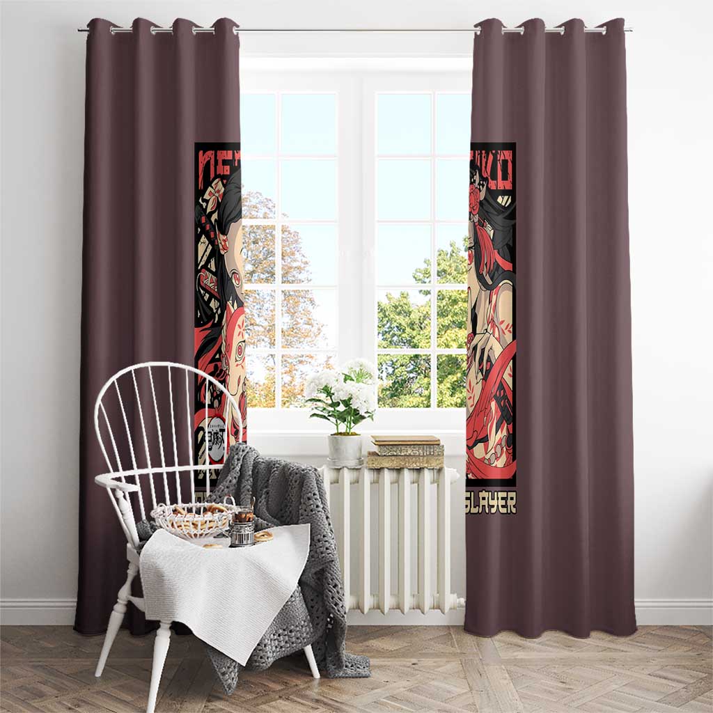 Kamado Nezuko Demon Slayer Window Curtain Anime Style