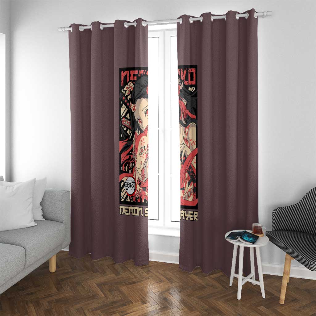 Kamado Nezuko Demon Slayer Window Curtain Anime Style