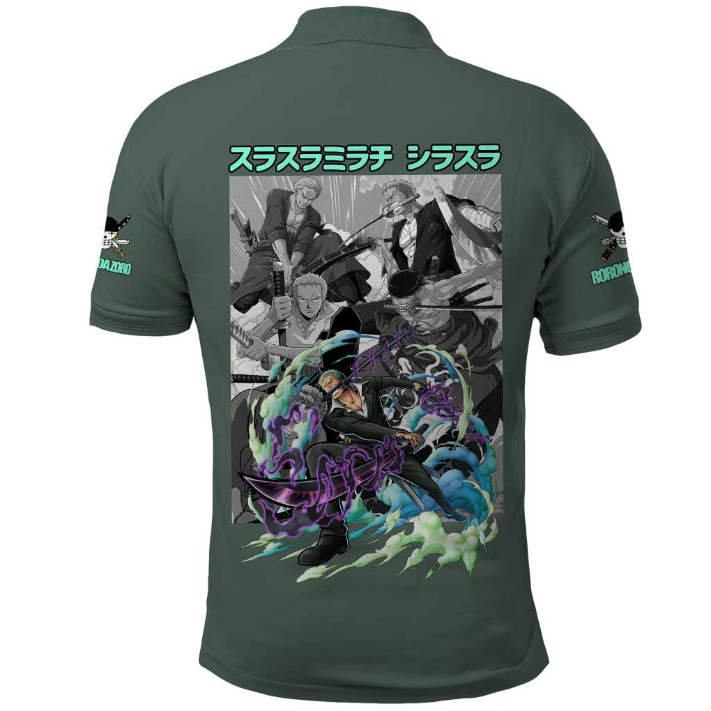 Roronoa Zoro - Straw Hat Team - One Piece Polo Shirt Anime Style