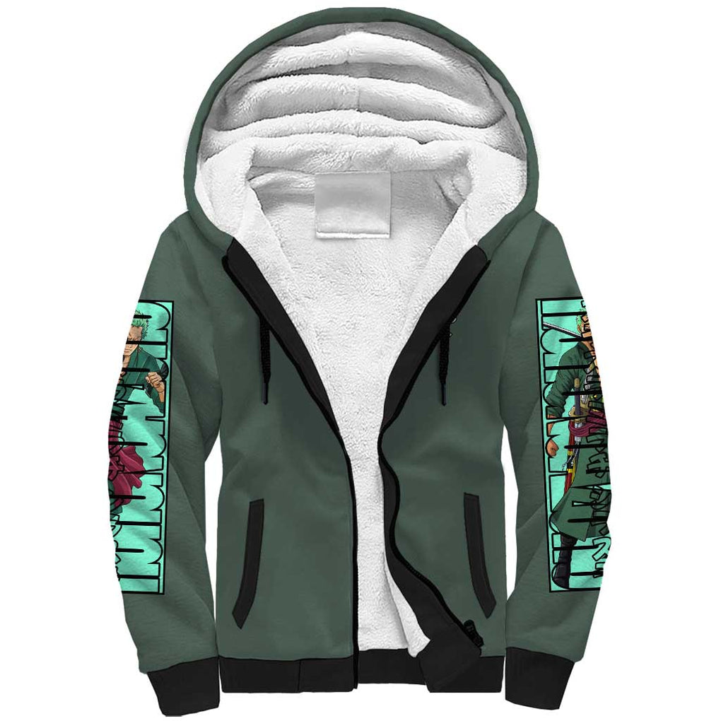 Roronoa Zoro - Straw Hat Team - One Piece Sherpa Hoodie Anime Style
