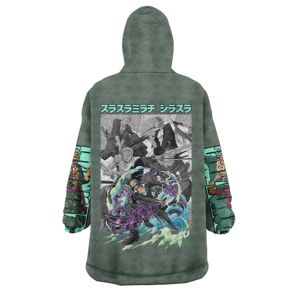 Roronoa Zoro - Straw Hat Team - One Piece Wearable Blanket Hoodie Anime Style