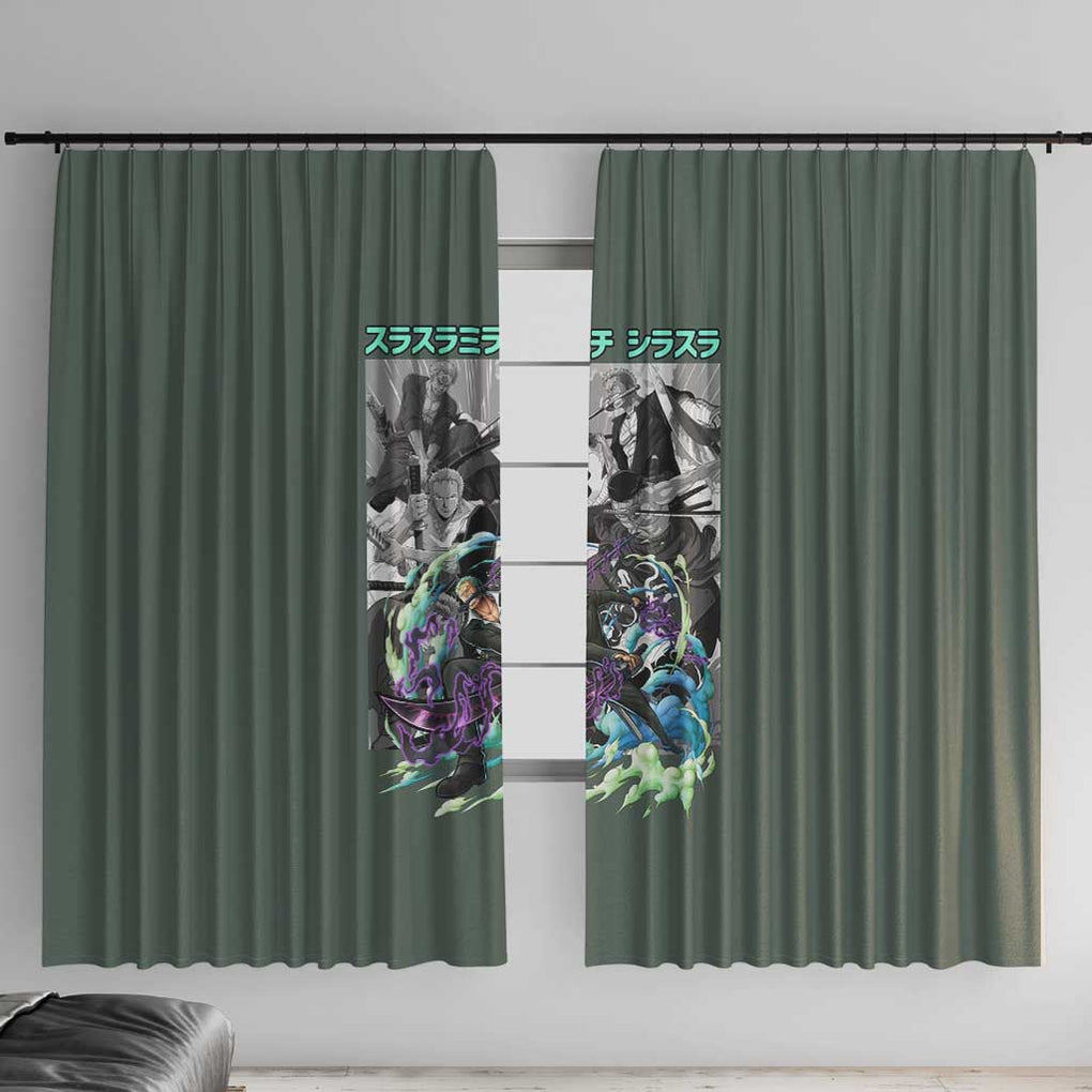 Roronoa Zoro - Straw Hat Team - One Piece Window Curtain Anime Style