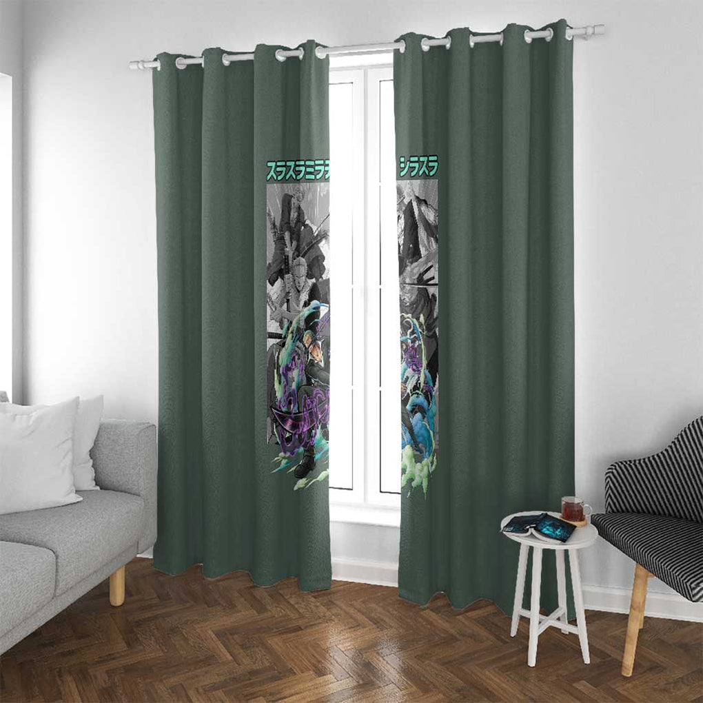 Roronoa Zoro - Straw Hat Team - One Piece Window Curtain Anime Style