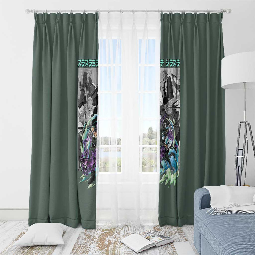 Roronoa Zoro - Straw Hat Team - One Piece Window Curtain Anime Style