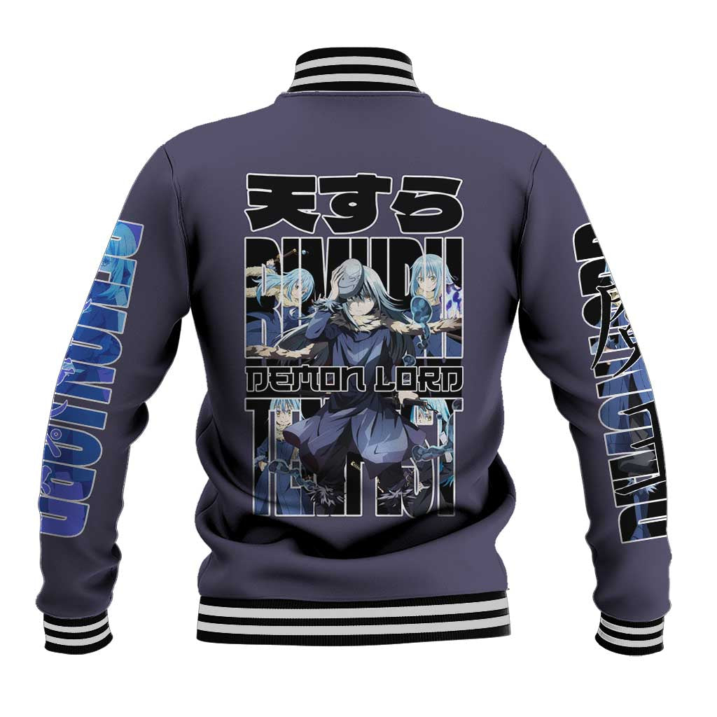 Rimuru Tempest  - That Time I Got Reincarnated  - Demon Lord Baseball Jacket Anime Style