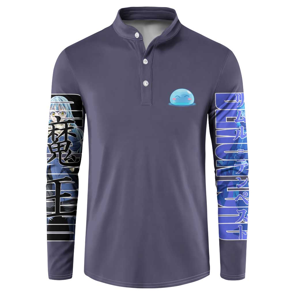 Rimuru Tempest  - That Time I Got Reincarnated  - Demon Lord Button Sweatshirt Anime Style