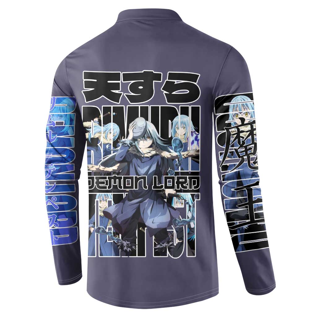 Rimuru Tempest  - That Time I Got Reincarnated  - Demon Lord Button Sweatshirt Anime Style