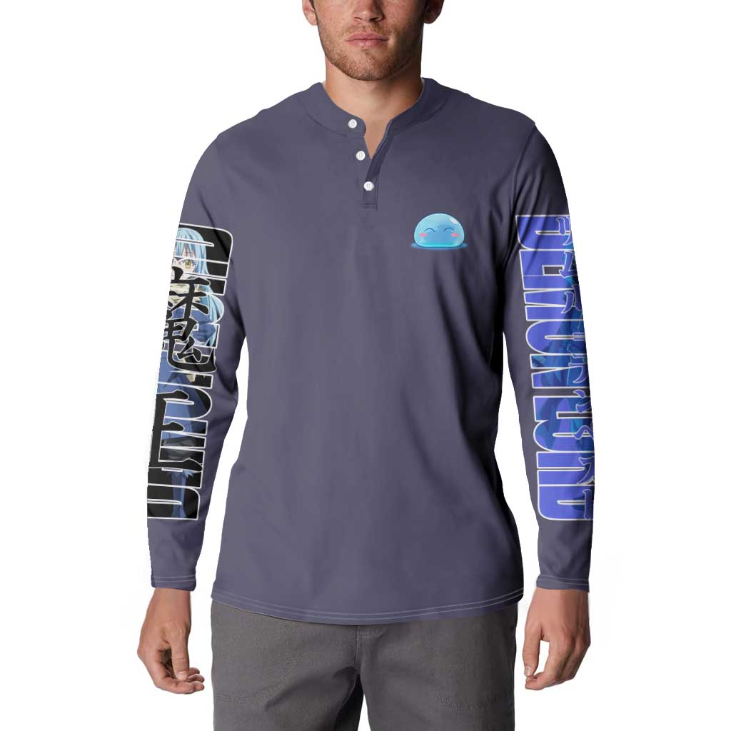 Rimuru Tempest  - That Time I Got Reincarnated  - Demon Lord Button Sweatshirt Anime Style