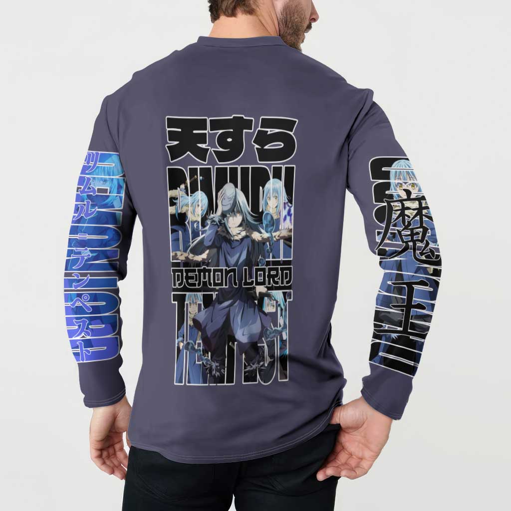 Rimuru Tempest  - That Time I Got Reincarnated  - Demon Lord Button Sweatshirt Anime Style