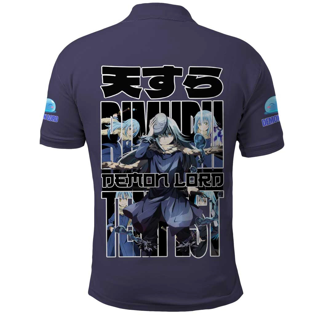 Rimuru Tempest  - That Time I Got Reincarnated  - Demon Lord Polo Shirt Anime Style