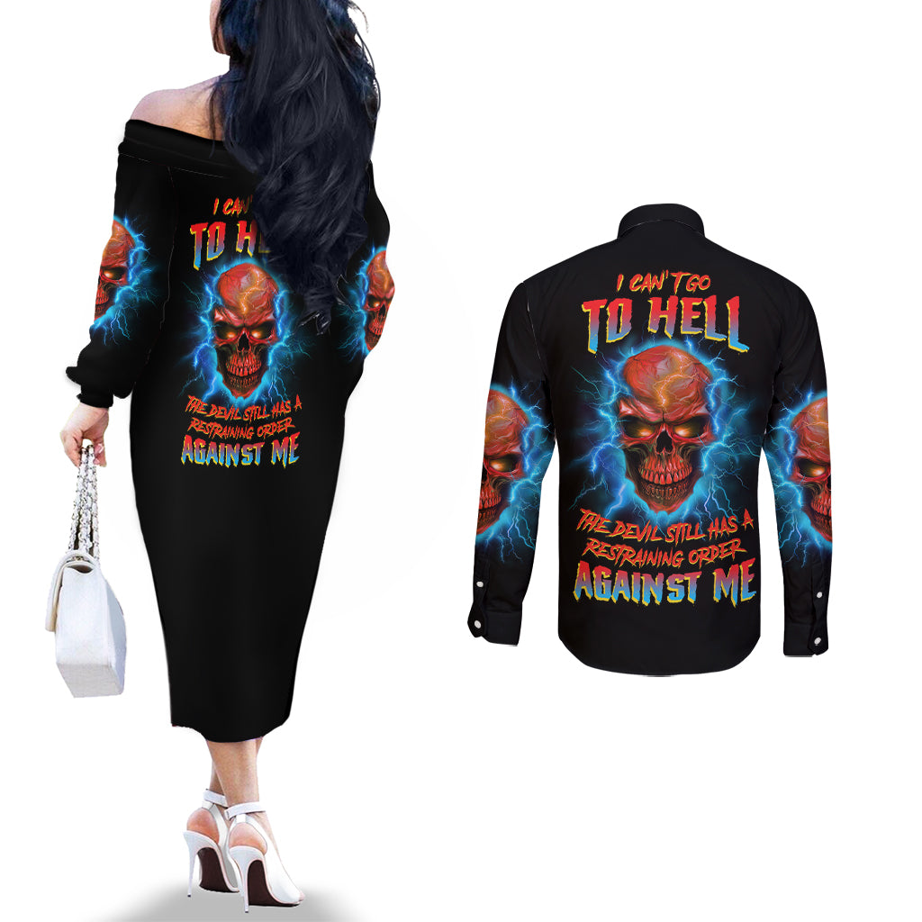 i-cant-go-to-hell-thunder-skull-couples-matching-off-the-shoulder-long-sleeve-dress-and-long-sleeve-button-shirt