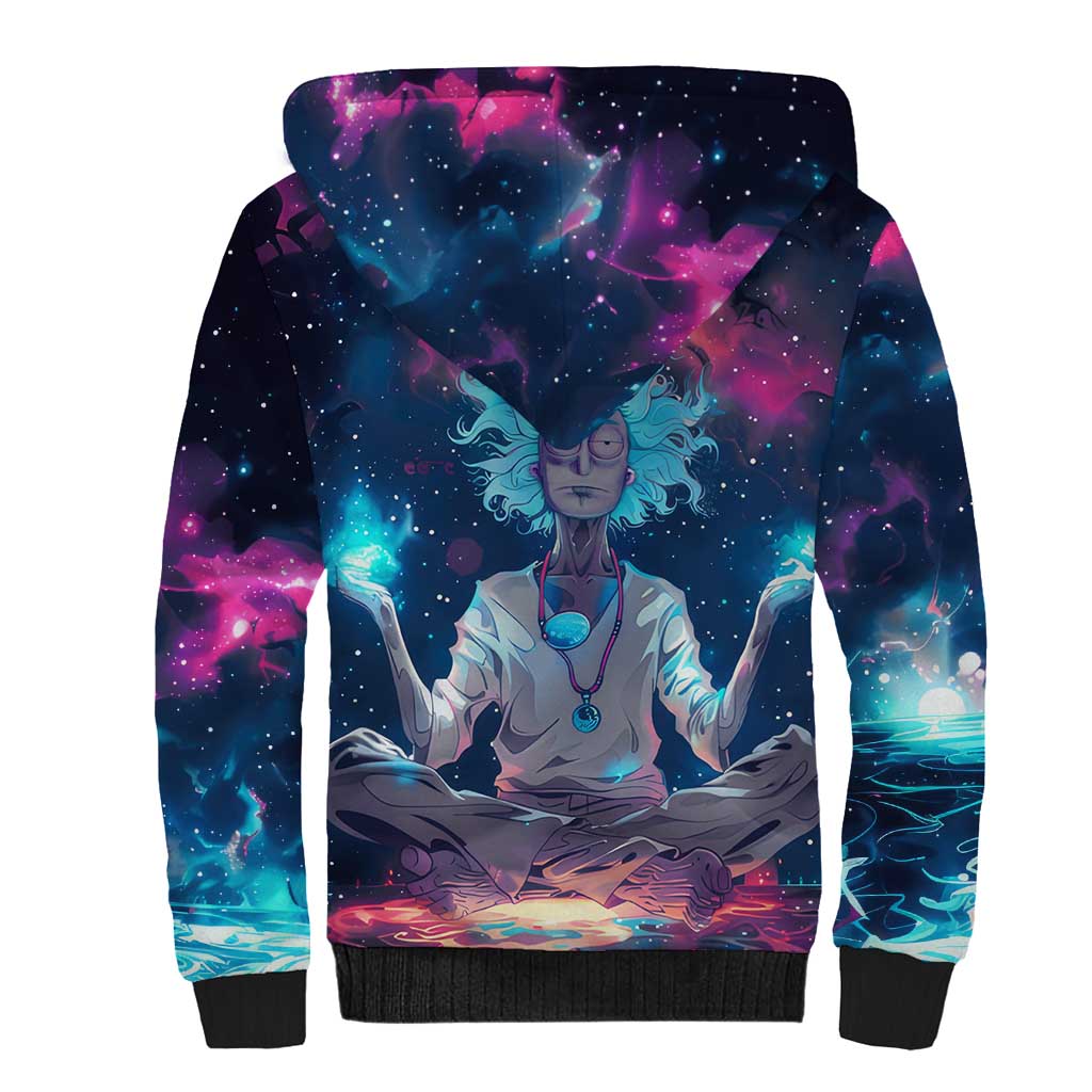 Rick and Morty Trippy Cosmic Rick Hoodie Sherpa Hoodie Trippy Style