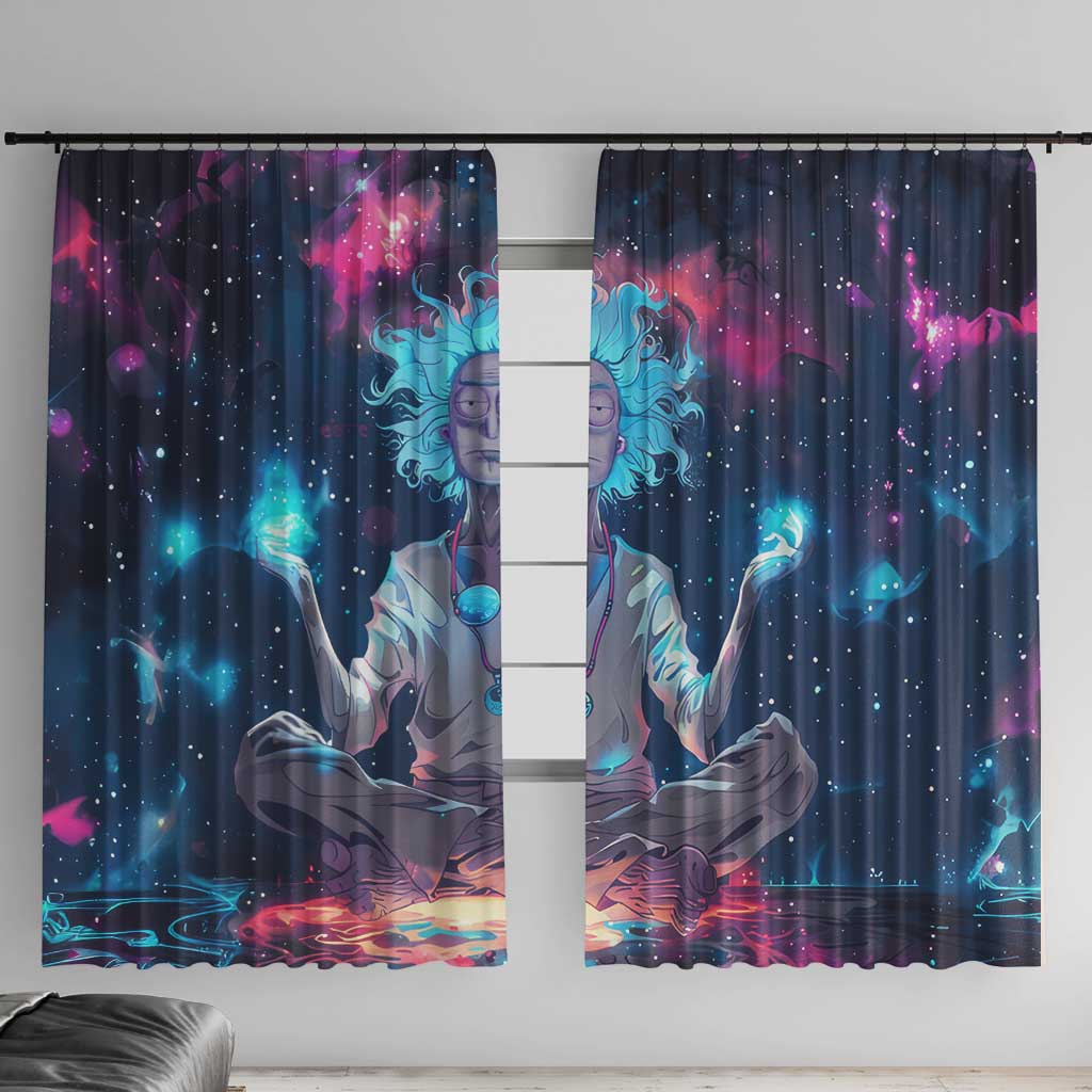 Rick and Morty Trippy Cosmic Rick Hoodie Window Curtain Trippy Style