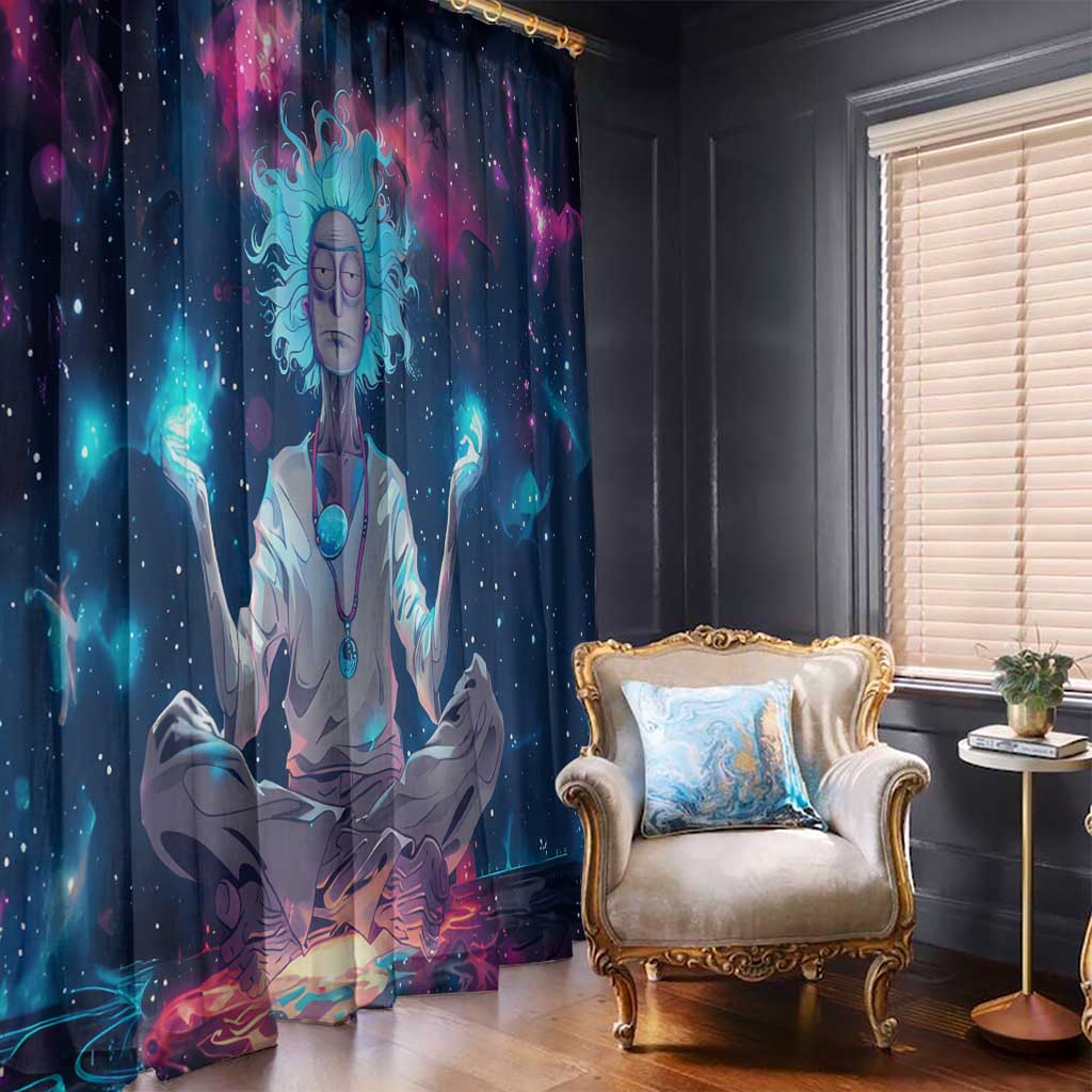 Rick and Morty Trippy Cosmic Rick Hoodie Window Curtain Trippy Style