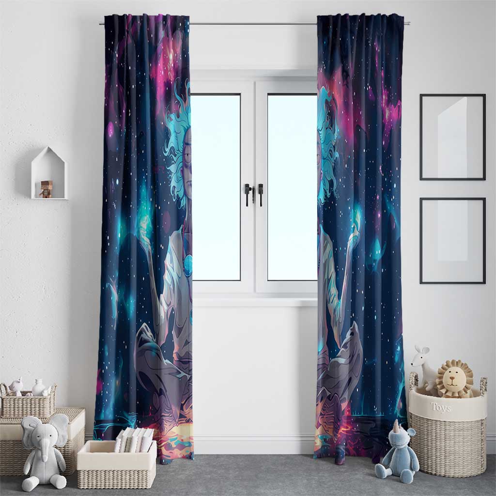 Rick and Morty Trippy Cosmic Rick Hoodie Window Curtain Trippy Style