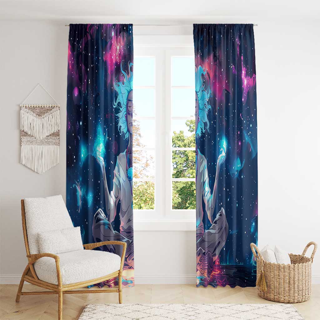 Rick and Morty Trippy Cosmic Rick Hoodie Window Curtain Trippy Style