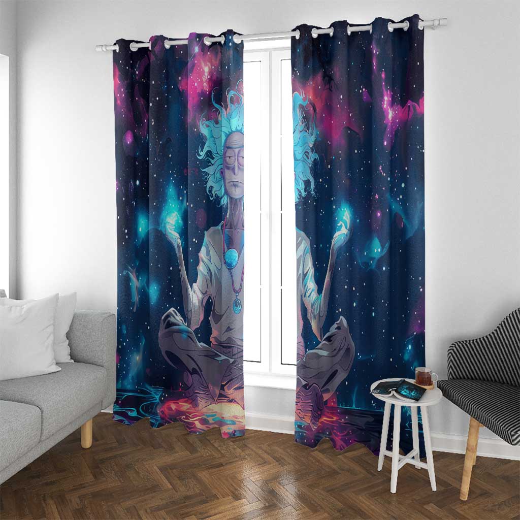 Rick and Morty Trippy Cosmic Rick Hoodie Window Curtain Trippy Style