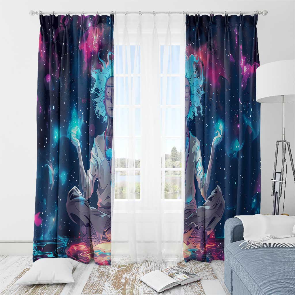 Rick and Morty Trippy Cosmic Rick Hoodie Window Curtain Trippy Style