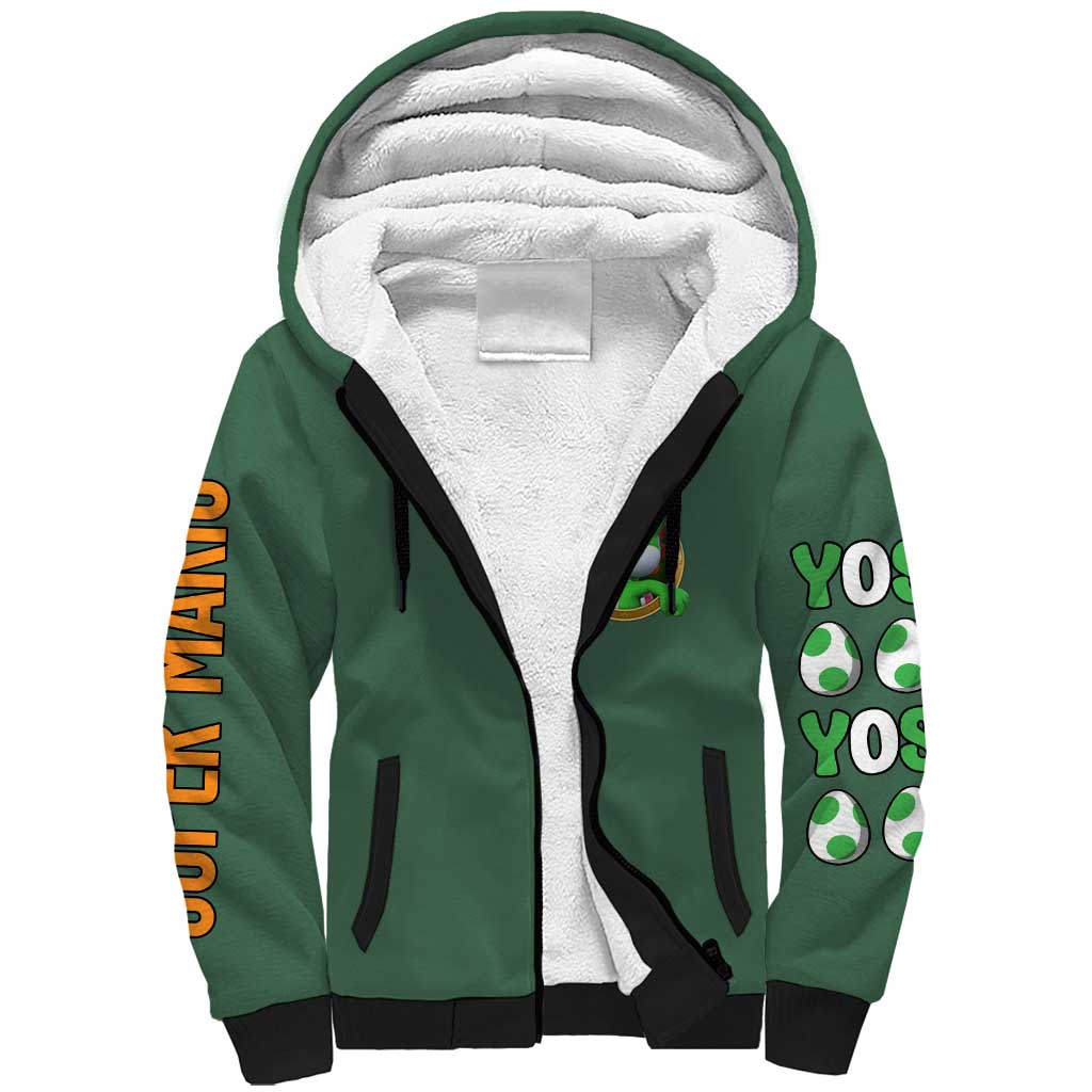Yoshi Mario Bros Sherpa Hoodie Anime Style
