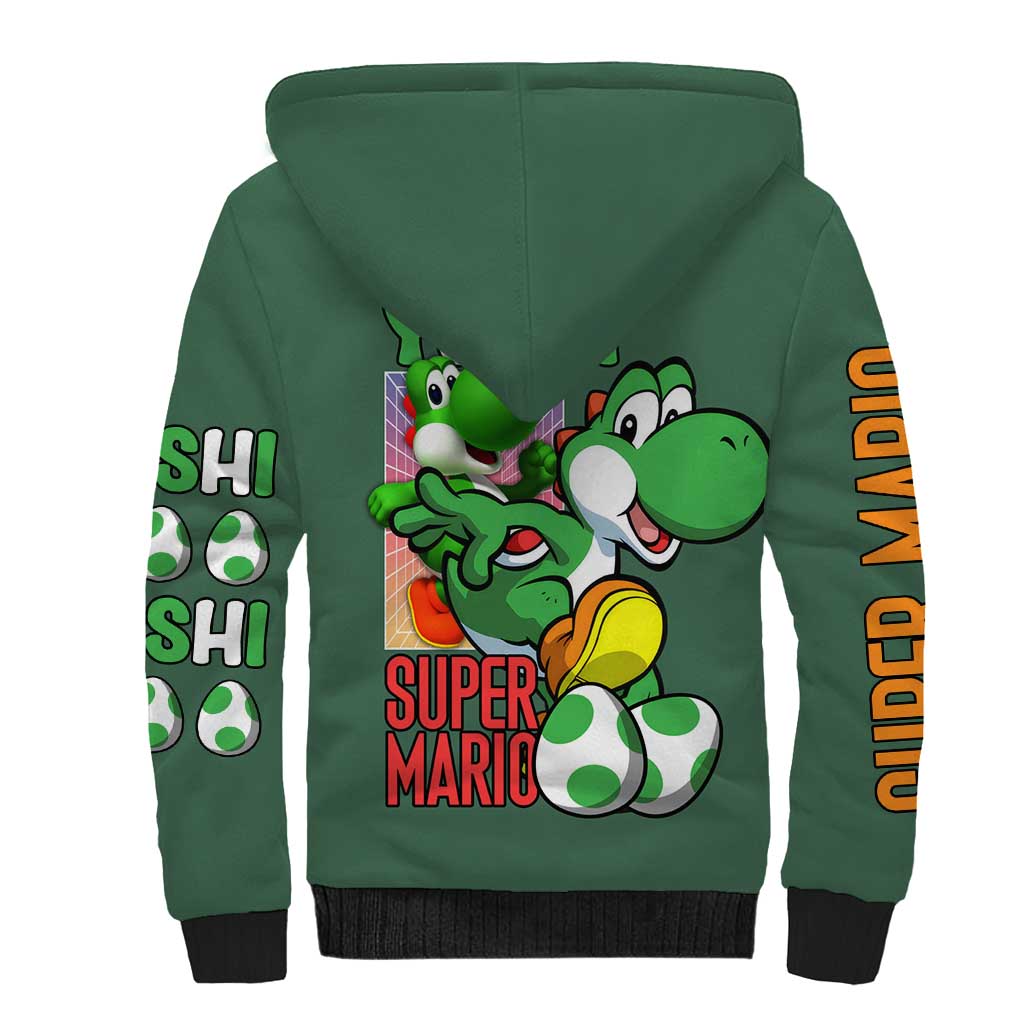 Yoshi Mario Bros Sherpa Hoodie Anime Style