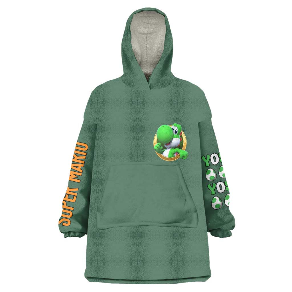 Yoshi Mario Bros Wearable Blanket Hoodie Anime Style