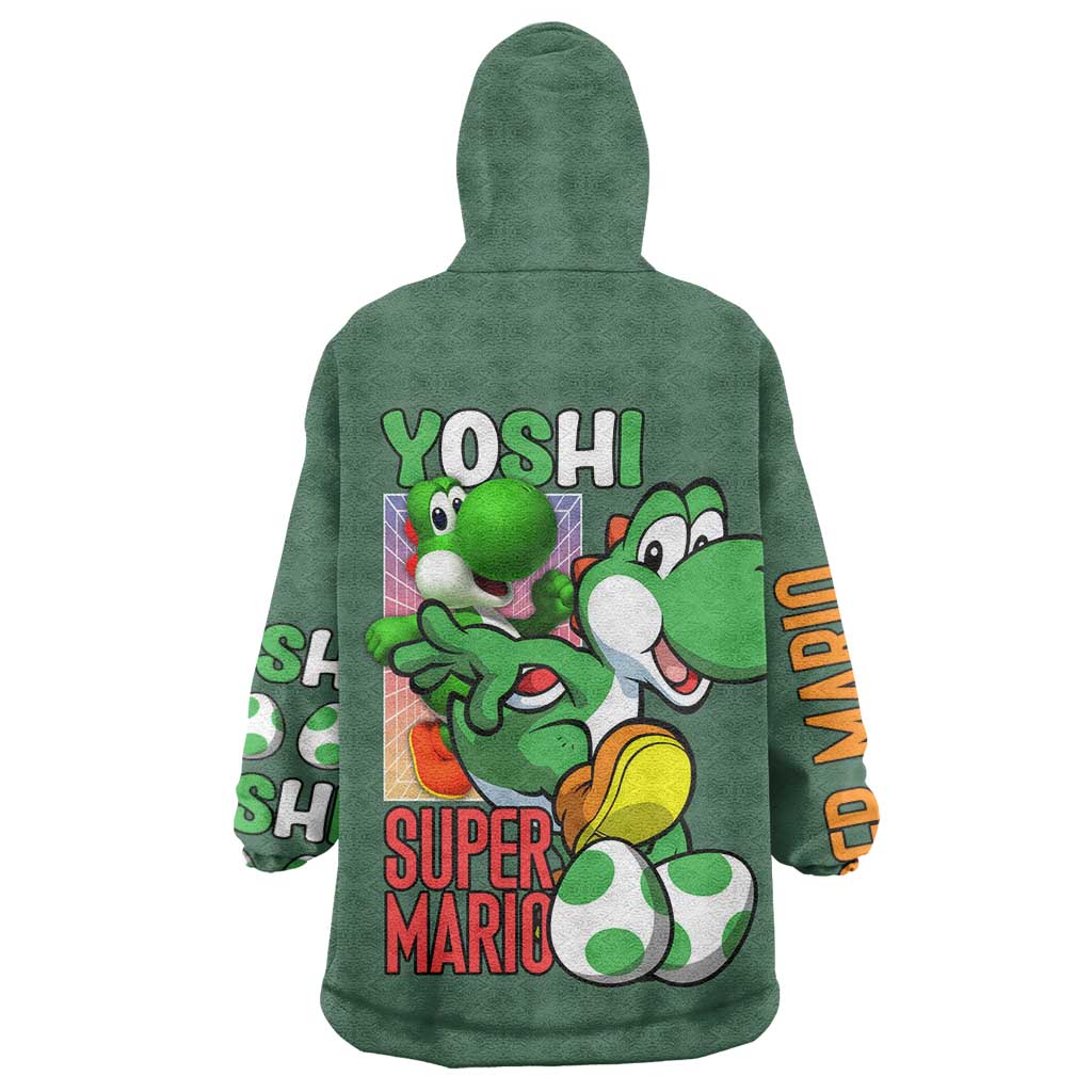 Yoshi Mario Bros Wearable Blanket Hoodie Anime Style