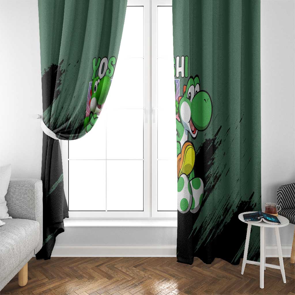 Yoshi Mario Bros Window Curtain Anime Style