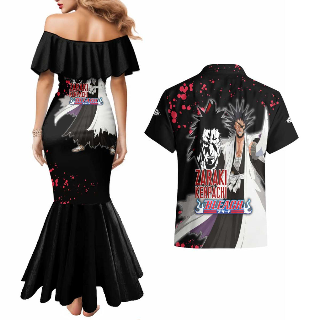 Zaraki Kenpachi - Bleach Couples Matching Mermaid Dress and Hawaiian Shirt Anime Style