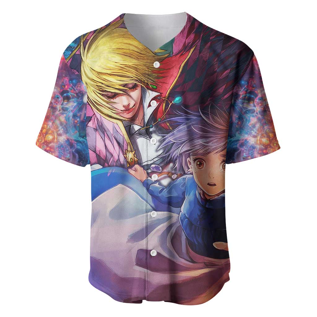 Trippy Howls Moving Castle Studio Ghibli Baseball Jersey Anime Mix With Trippy Style