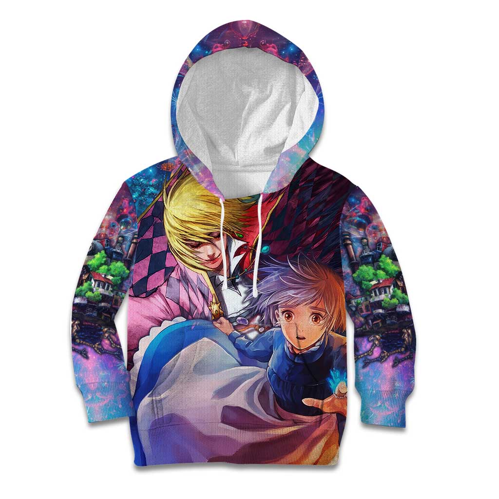 Trippy Howls Moving Castle Studio Ghibli Kid Hoodie Anime Mix With Trippy Style