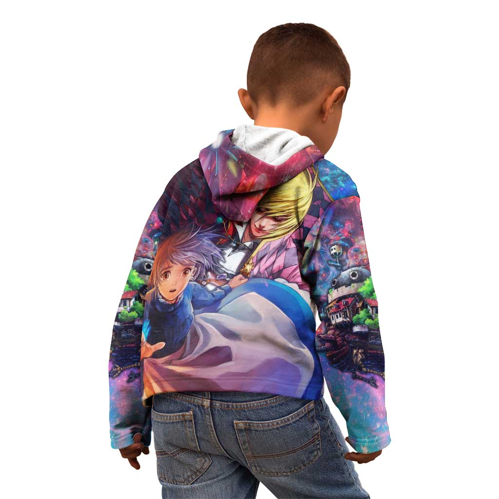 Trippy Howls Moving Castle Studio Ghibli Kid Hoodie Anime Mix With Trippy Style