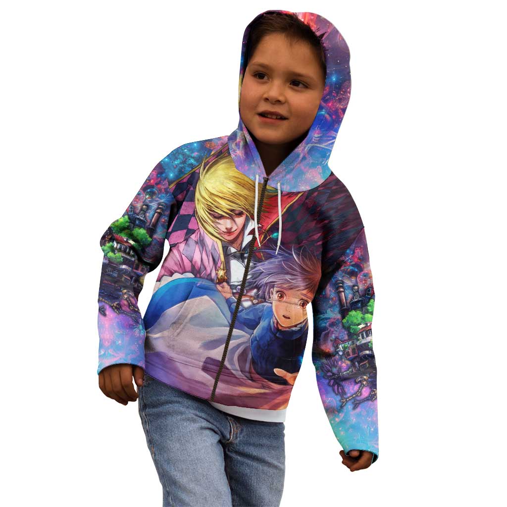 Trippy Howls Moving Castle Studio Ghibli Kid Hoodie Anime Mix With Trippy Style