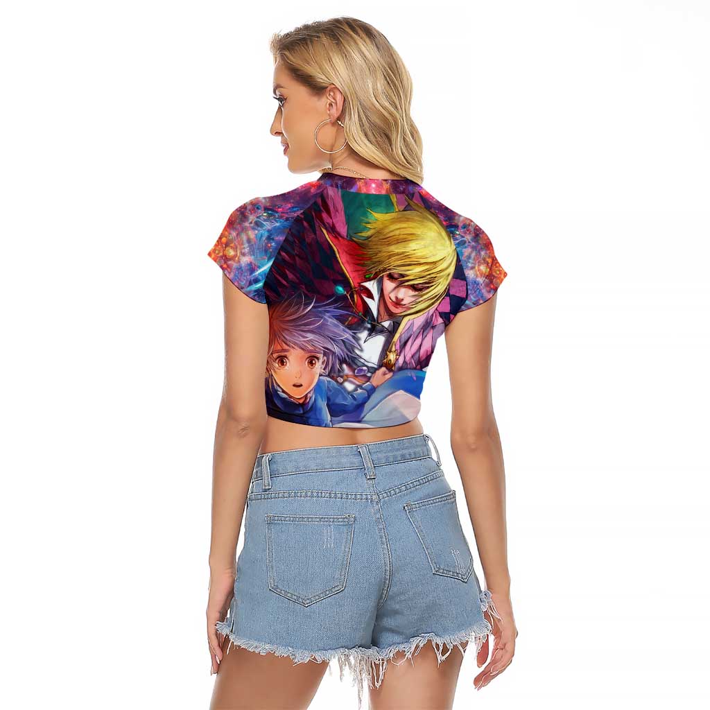 Trippy Howls Moving Castle Studio Ghibli Raglan Cropped T Shirt Anime Mix With Trippy Style