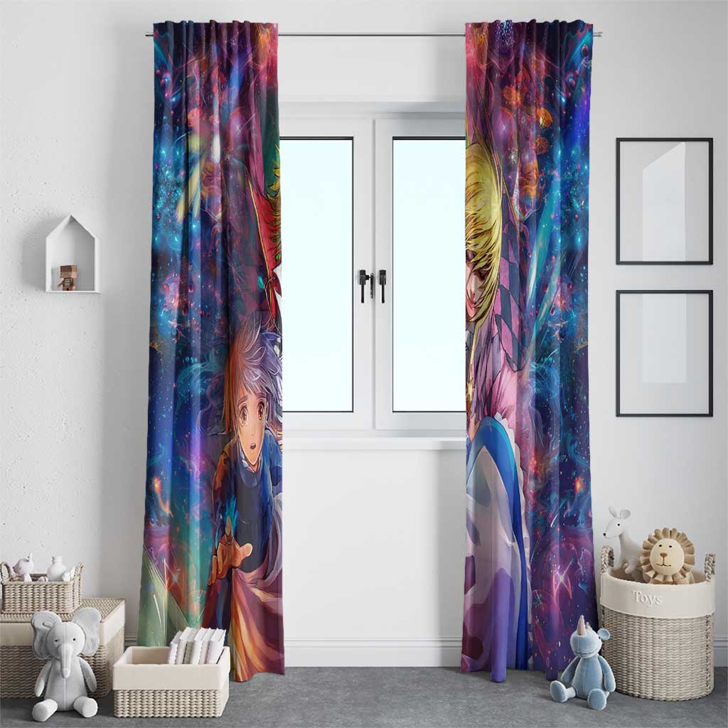 Trippy Howls Moving Castle Studio Ghibli Window Curtain Anime Mix With Trippy Style