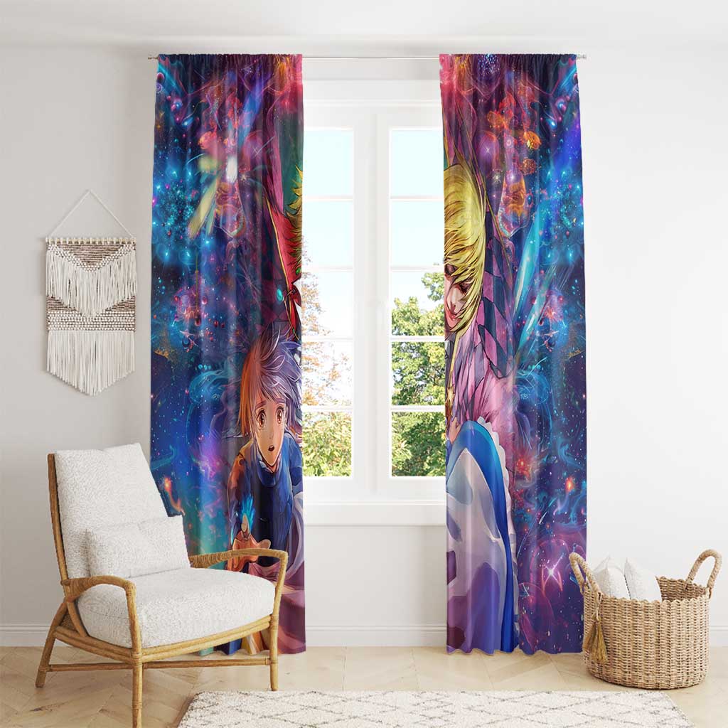 Trippy Howls Moving Castle Studio Ghibli Window Curtain Anime Mix With Trippy Style