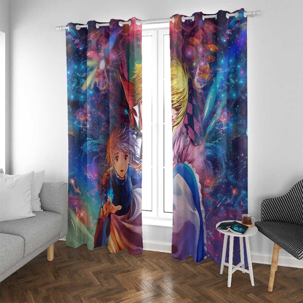 Trippy Howls Moving Castle Studio Ghibli Window Curtain Anime Mix With Trippy Style