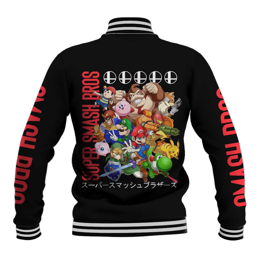 Super Smash Bros Baseball Jacket Anime Style