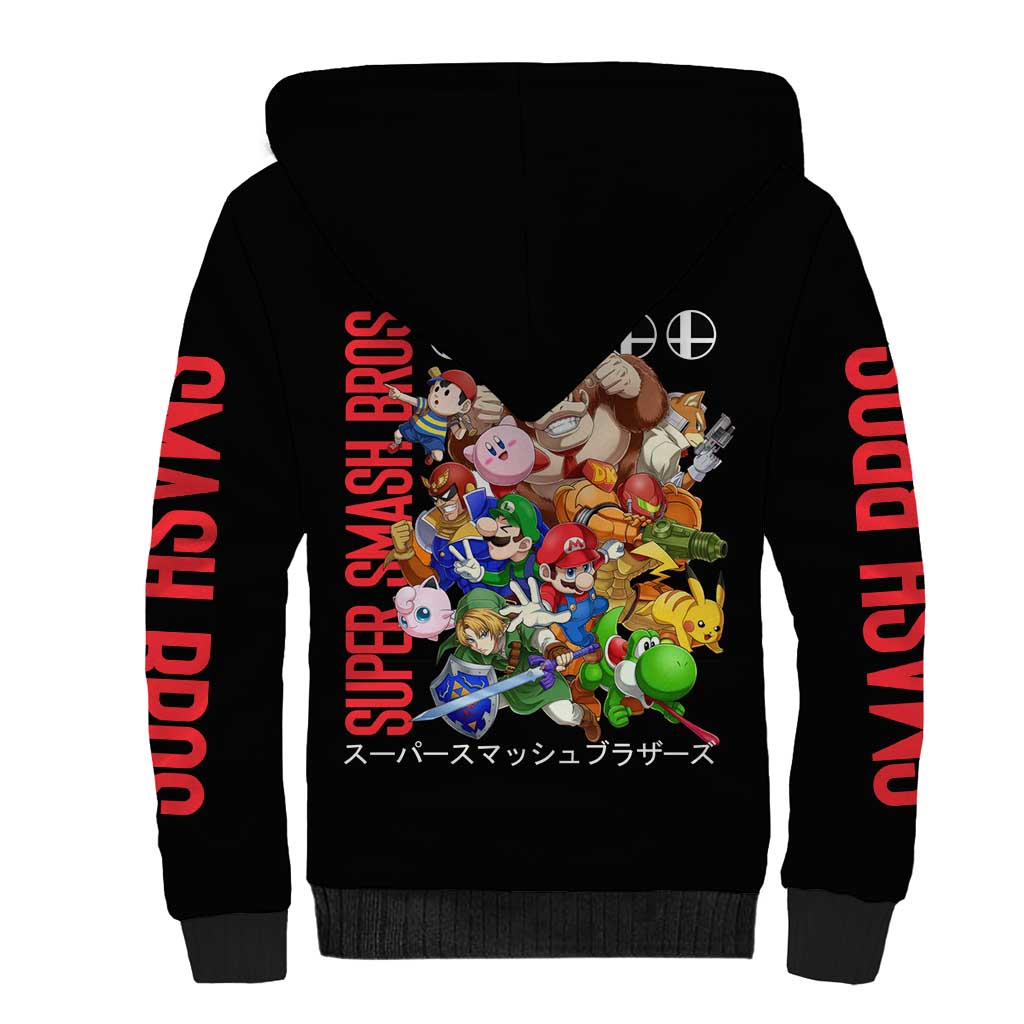 Super Smash Bros Sherpa Hoodie Anime Style