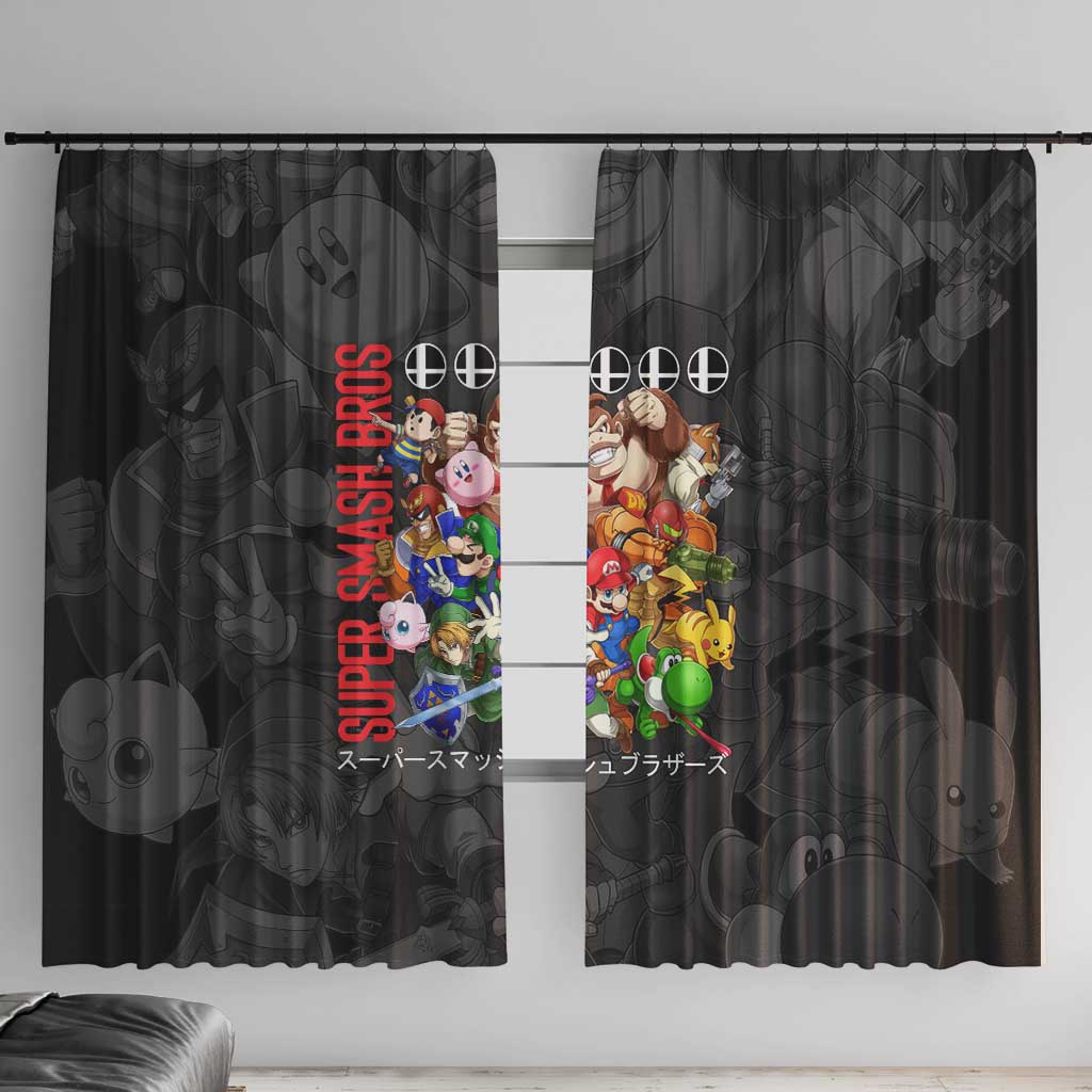 Super Smash Bros Window Curtain Anime Style