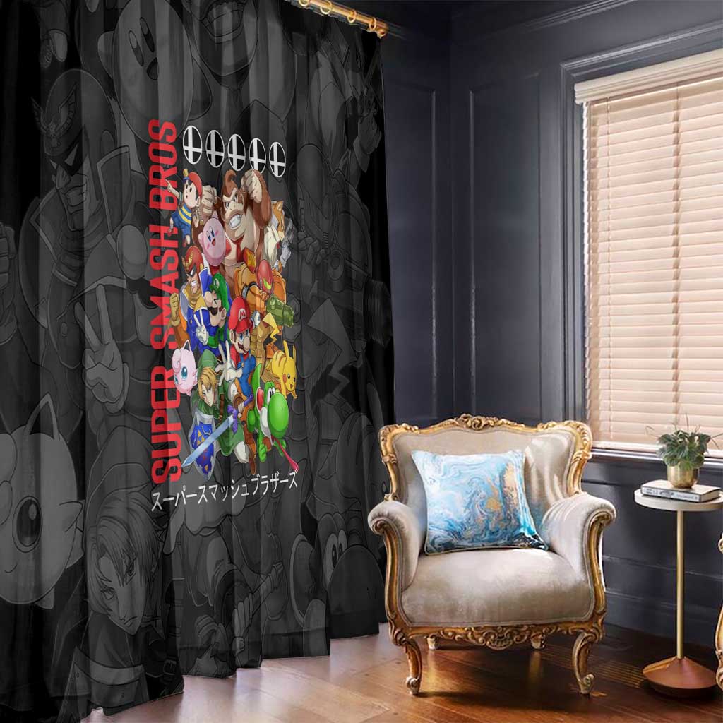 Super Smash Bros Window Curtain Anime Style