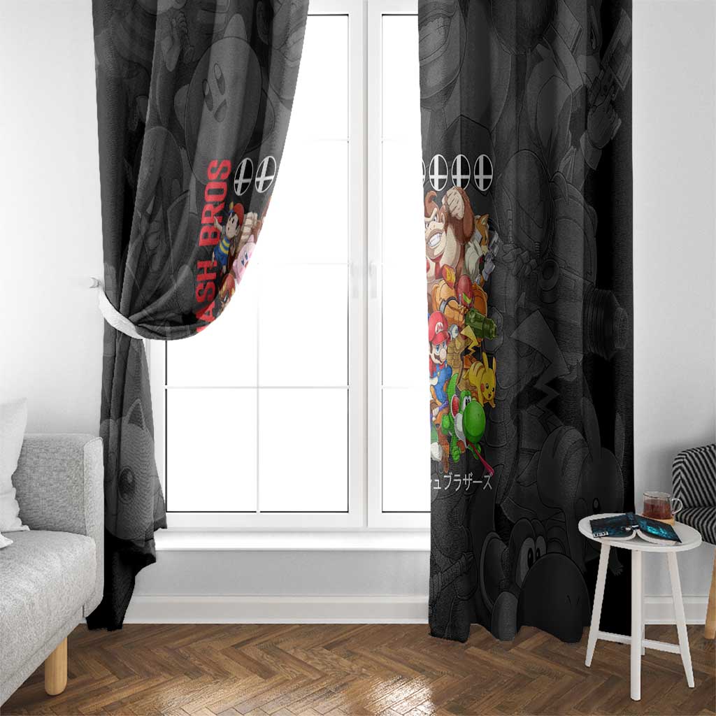 Super Smash Bros Window Curtain Anime Style