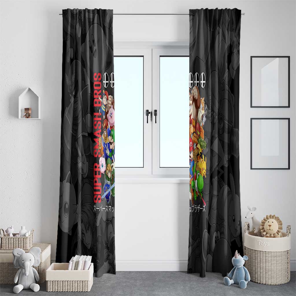 Super Smash Bros Window Curtain Anime Style