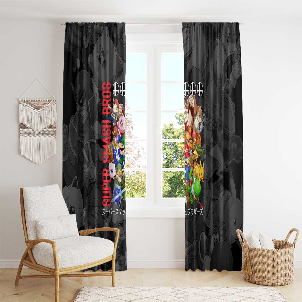 Super Smash Bros Window Curtain Anime Style
