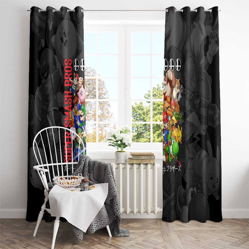 Super Smash Bros Window Curtain Anime Style