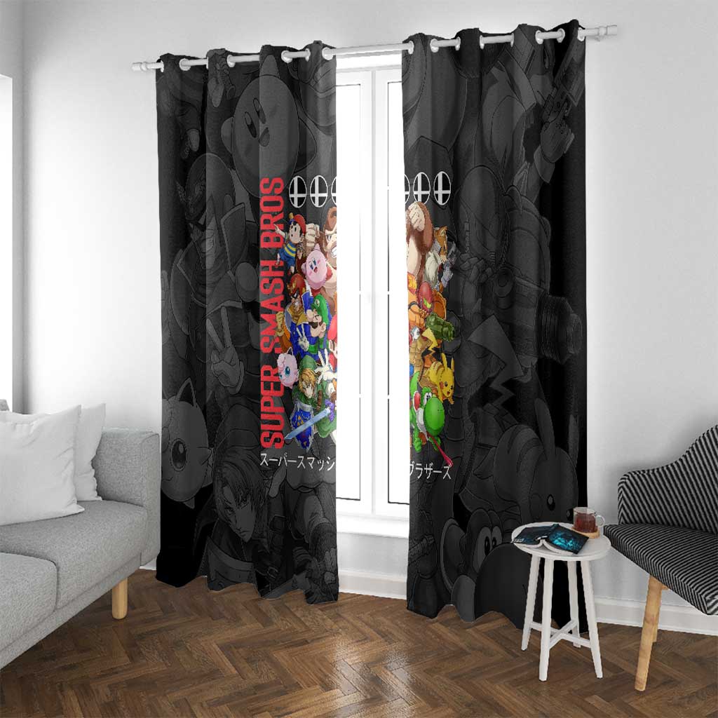 Super Smash Bros Window Curtain Anime Style