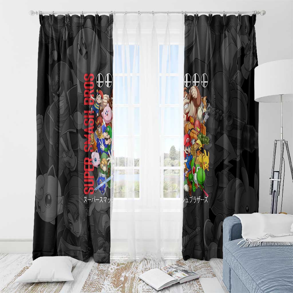Super Smash Bros Window Curtain Anime Style