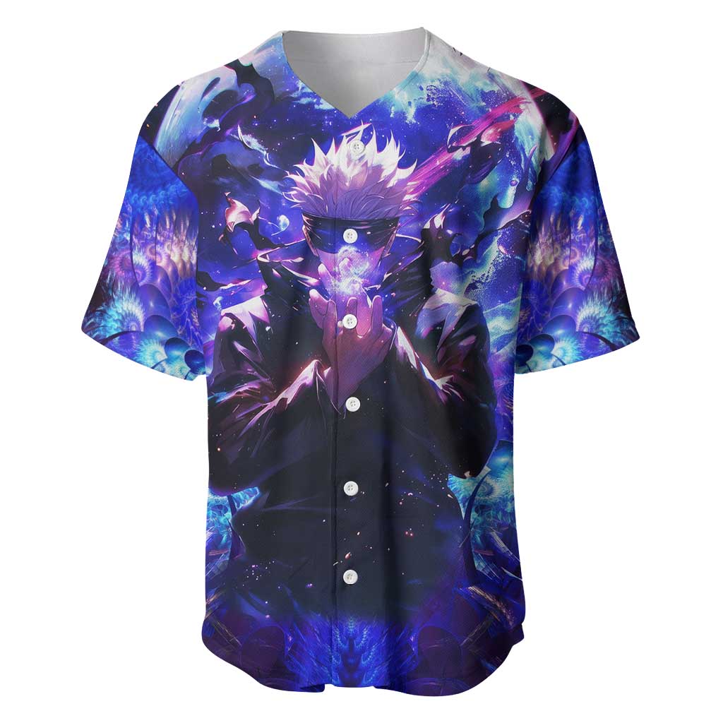 Trippy Gojo Satoru Jujutsu Kaisen Baseball Jersey Anime Style