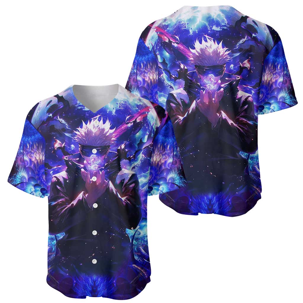Trippy Gojo Satoru Jujutsu Kaisen Baseball Jersey Anime Style